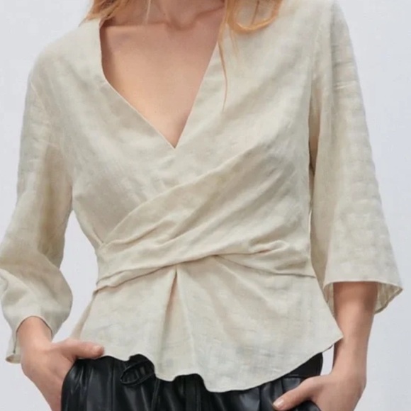 Zara Cream blouse - Picture 1 of 4